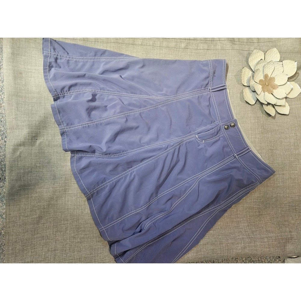 Athleta Tennis Skort Blue Contrast Stitch Athletic Golf Skirt Womens Size 10